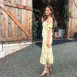 ASOS yellow midi dress